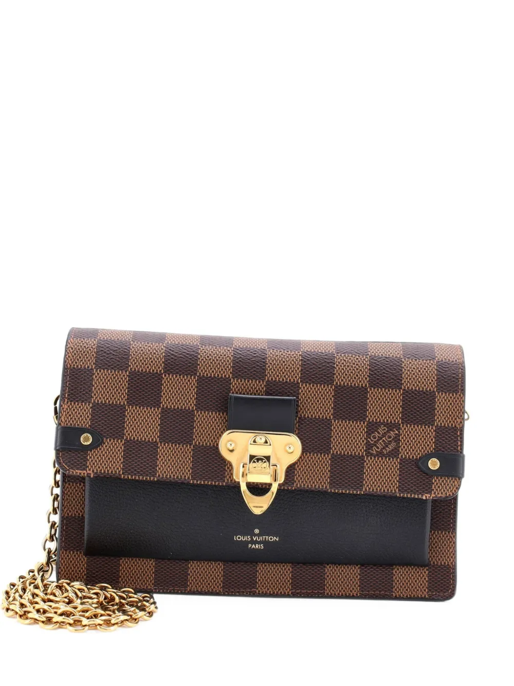 Louis Vuitton Pre-Owned Vavin Chain Wallet NM Damier with Leather crossbody bag - Nero