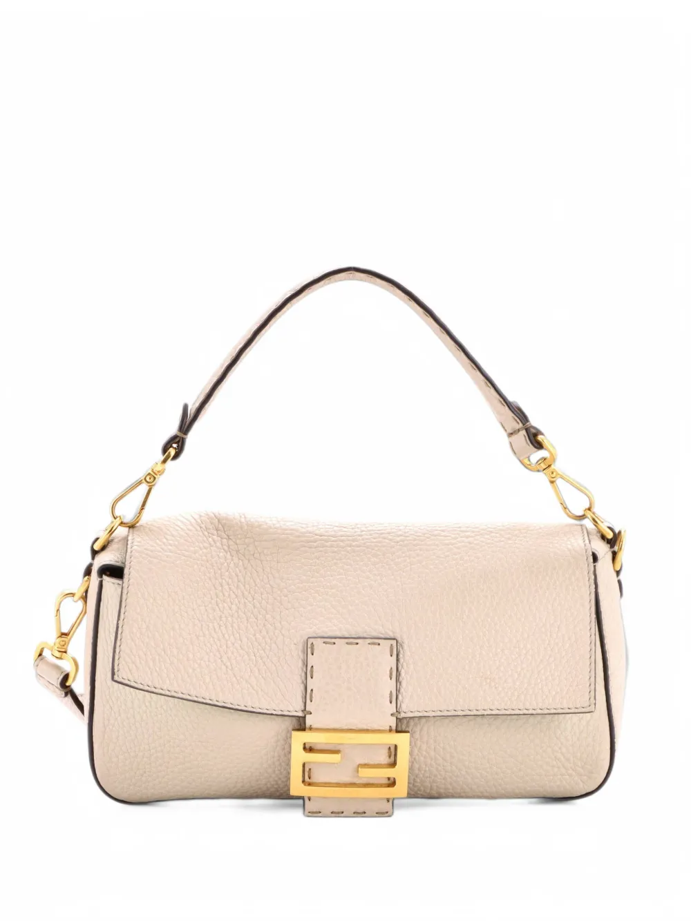 Fendi Pre-Owned Selleria Baguette NM Bag Leather Medium shoulder bag - Nude