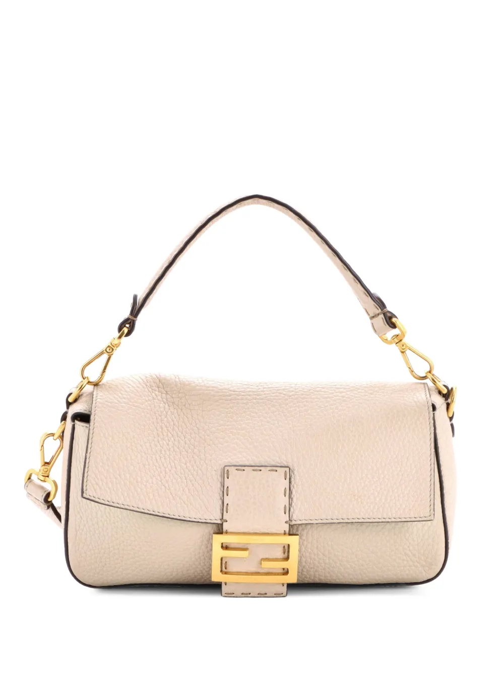 Fendi Pre-Owned Selleria Baguette NM Bag Leather Medium shoulder bag - Neutrals