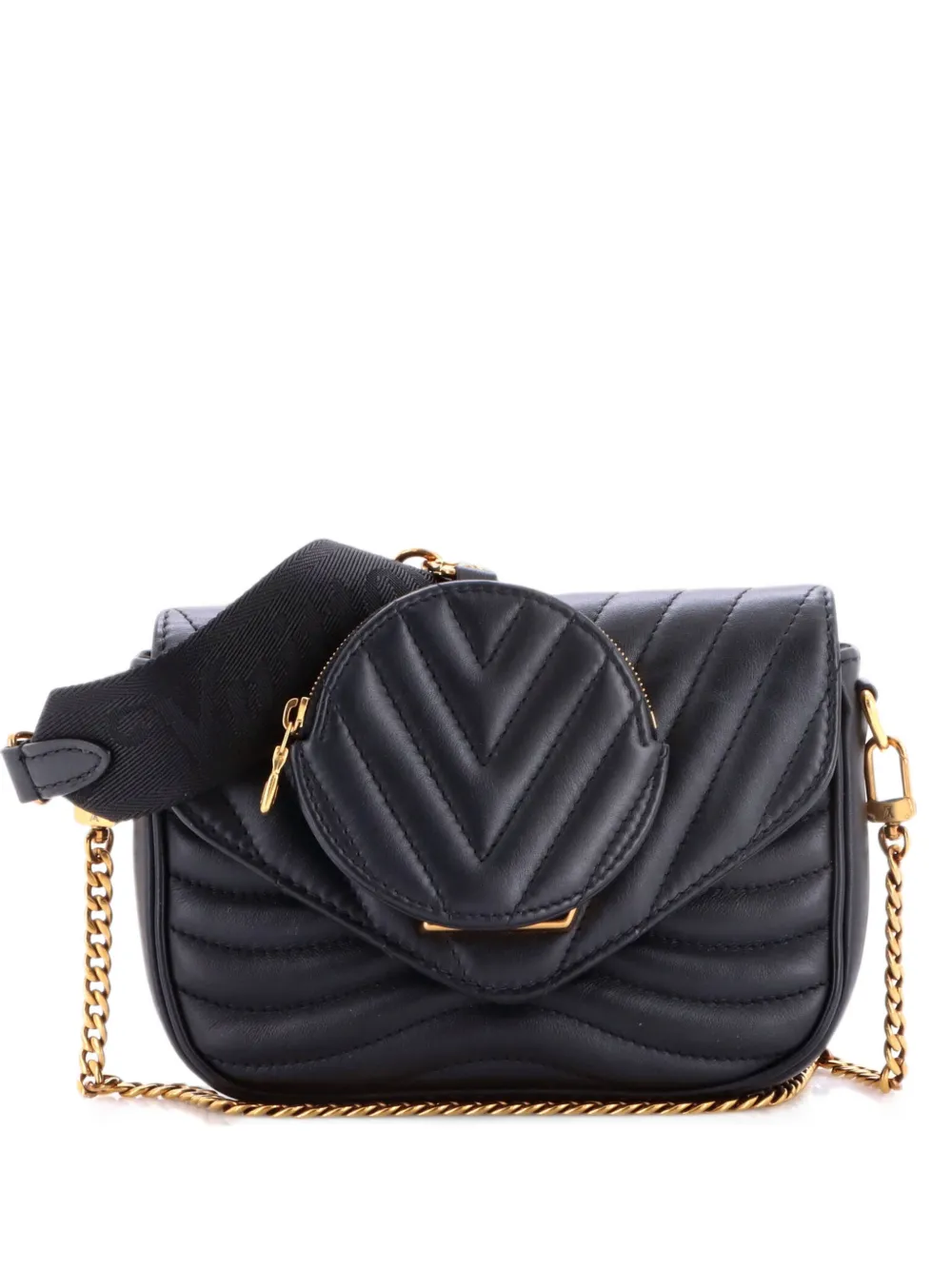Louis Vuitton Pre-Owned New Wave Multi Pochette Quilted Leather crossbody bag - Schwarz