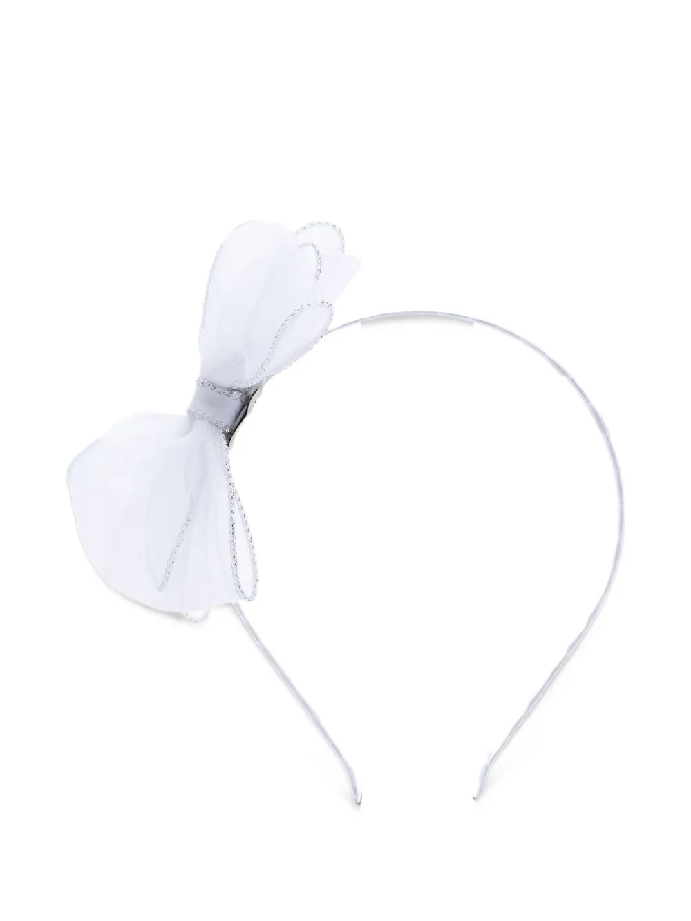 Tulleen shimmer-bow headband - White