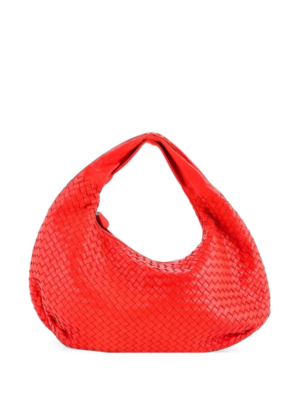 Bottega Veneta Pre-Owned Große Belly Intrecciato Tasche aus Nappaleder - Rot