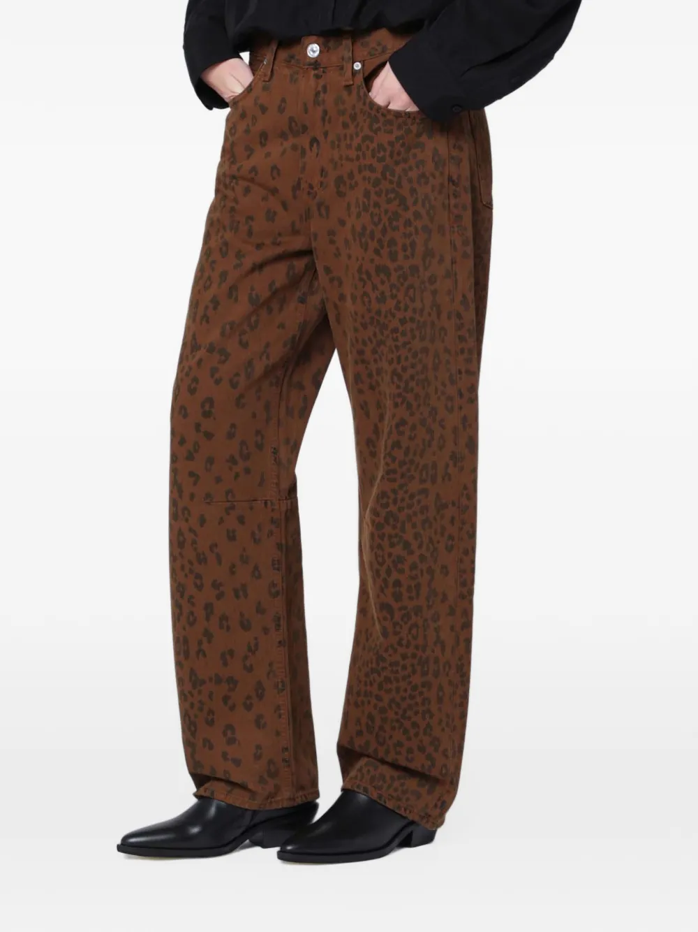 Citizens of Humanity Miro leopard-print jeans Bruin
