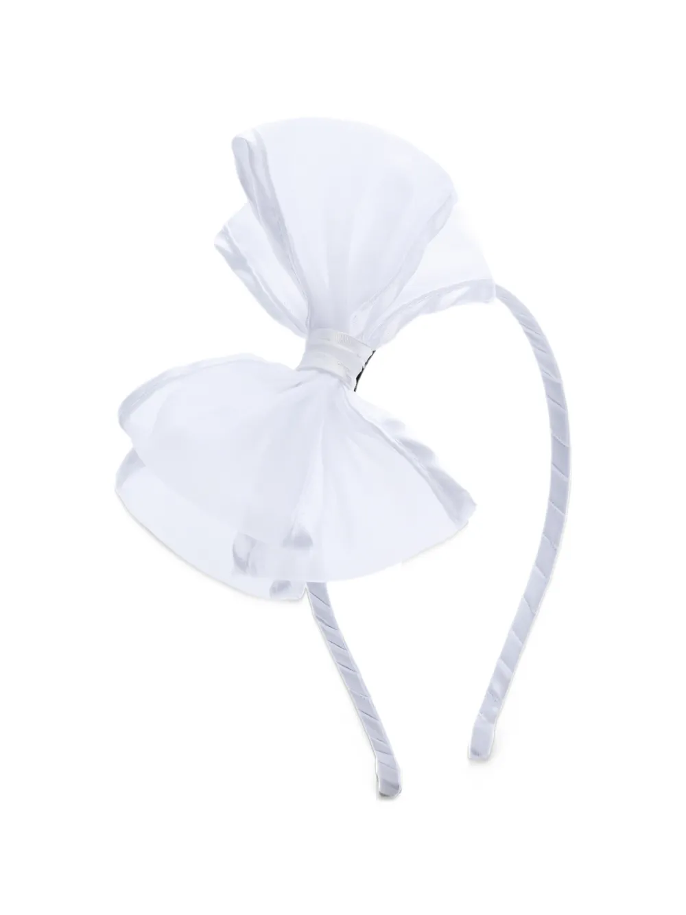 Tulleen sheer bow headband - White