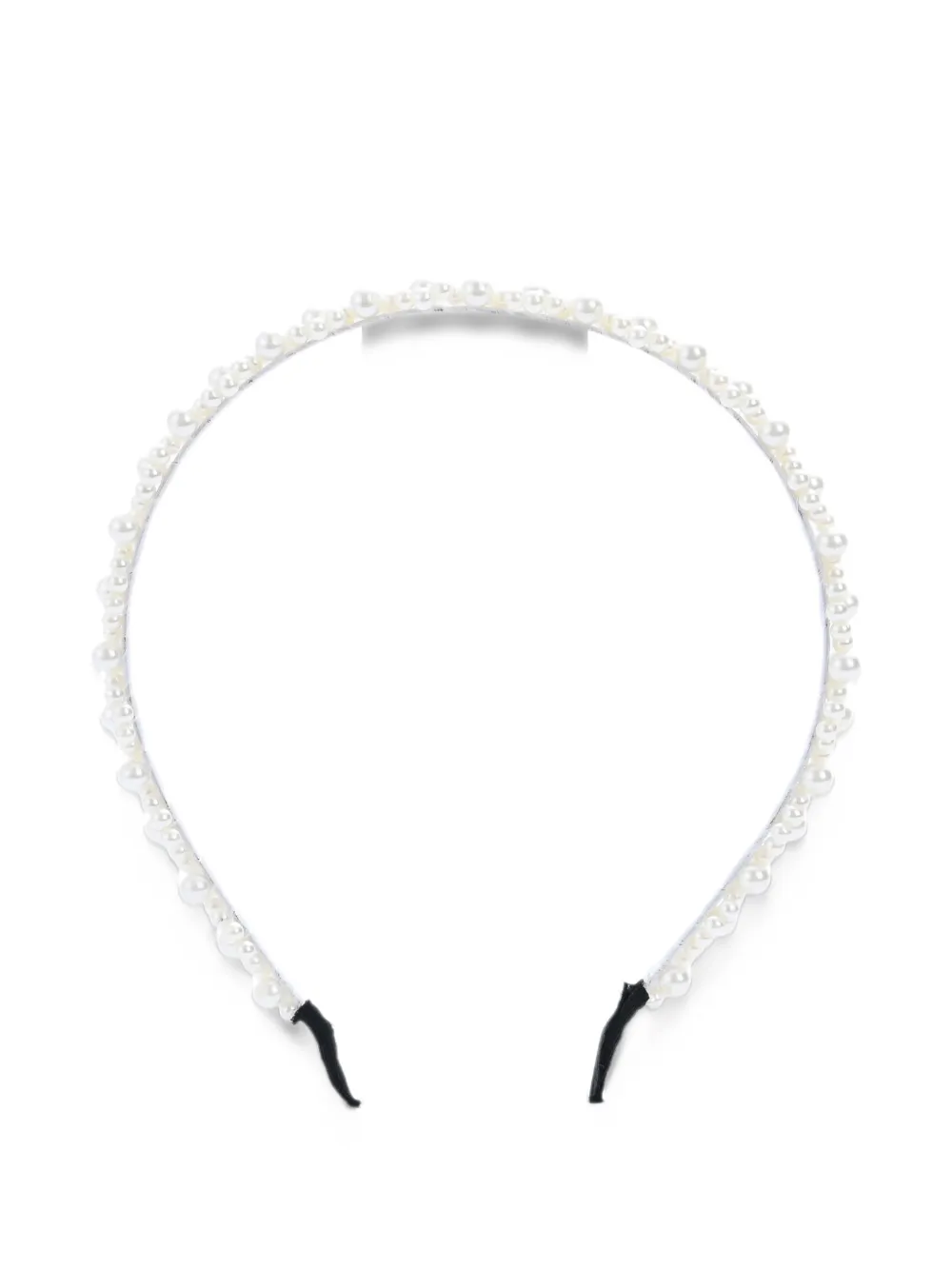 Mimi Tutu faux-pearl double-row headband - White