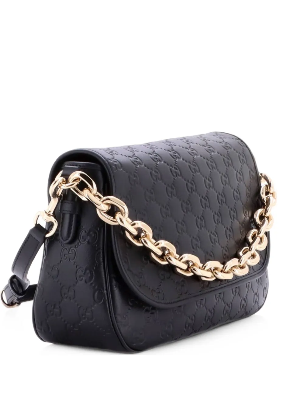 Gucci Pre-Owned Emblem Arabella Guccissima Leather Medium shoulder bag - Nero