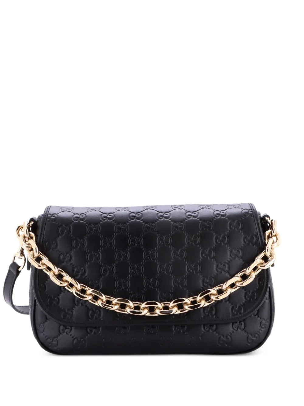 Gucci Pre-Owned Emblem Arabella Guccissima Leather Medium shoulder bag - Nero