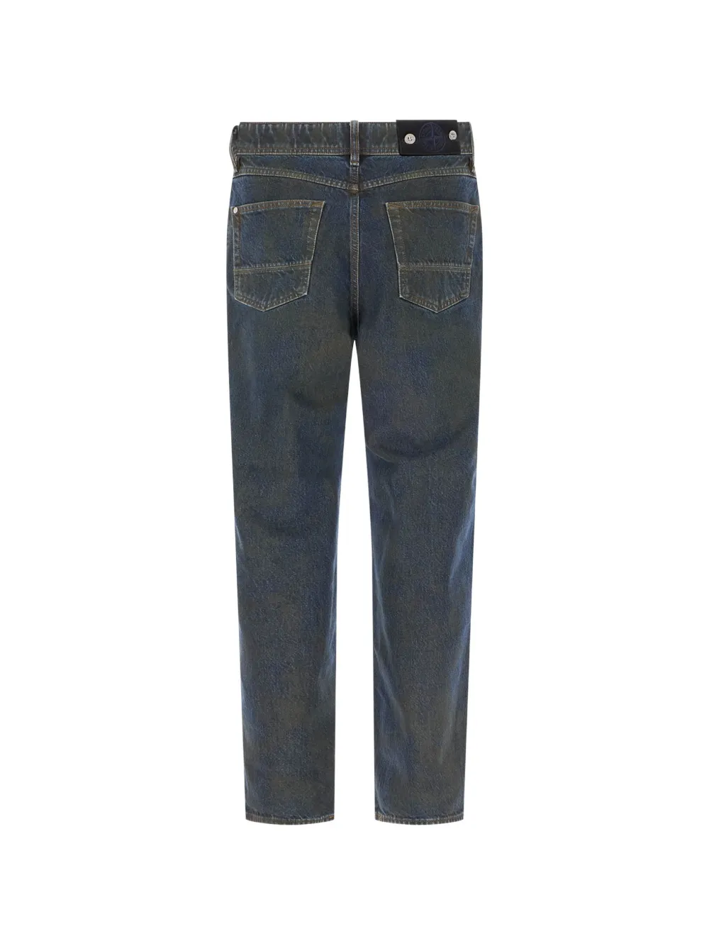 Stone Island J100006 laser pigment indigo denim jeans Blauw