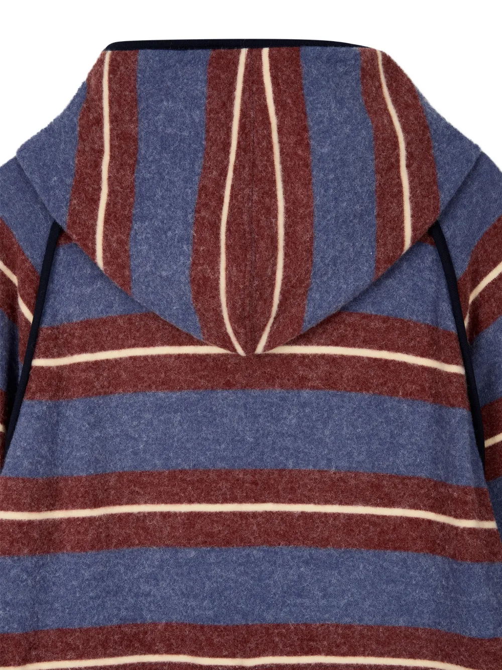 TOMBOY striped hooded maxi dress Blauw