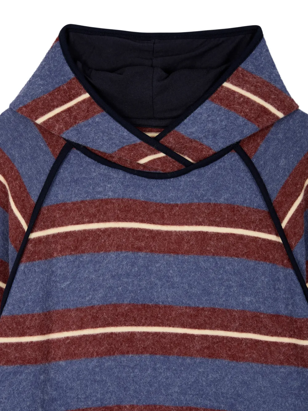 TOMBOY striped hooded maxi dress Blauw