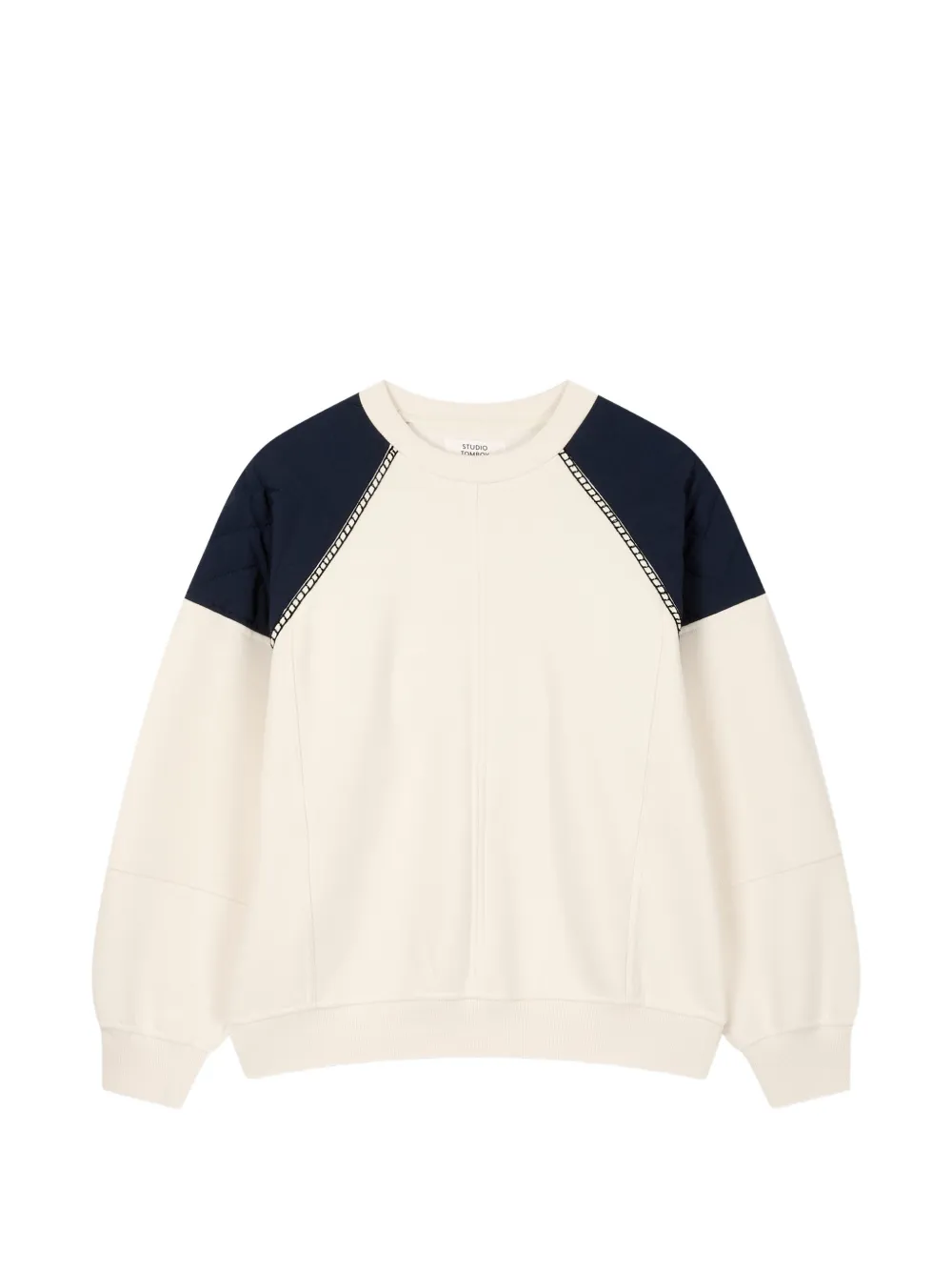 TOMBOY quilted raglan-sleeve sweatshirt - Nude