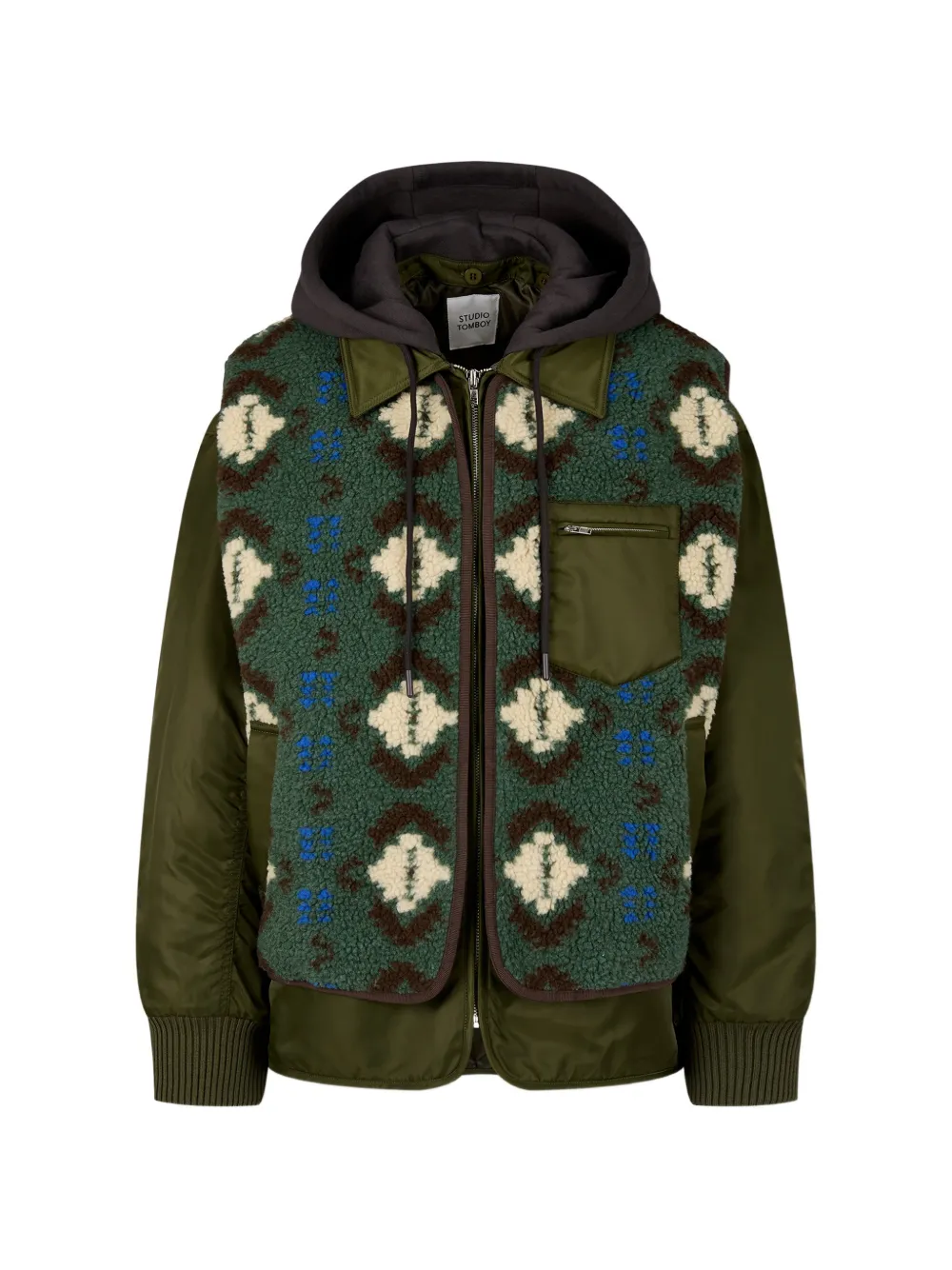 TOMBOY detachable vest jacket - Verde