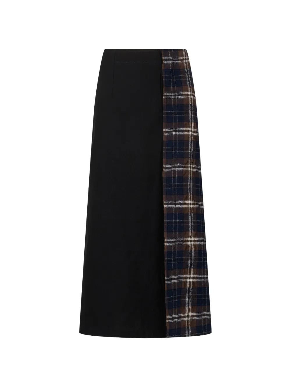 TOMBOY check-pattern A-line maxi skirt - Schwarz