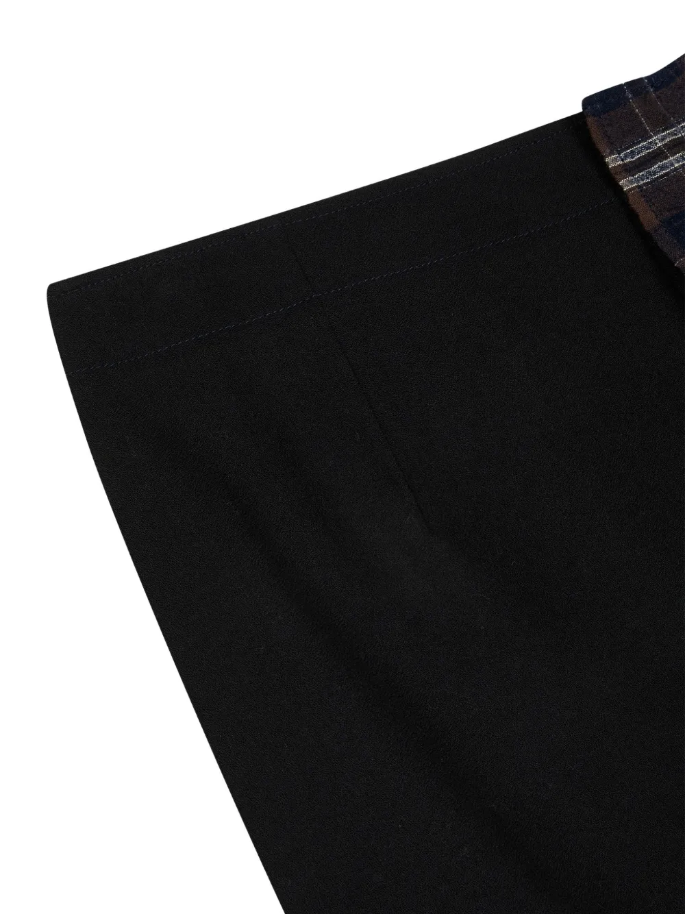 TOMBOY check-pattern A-line maxi skirt Zwart