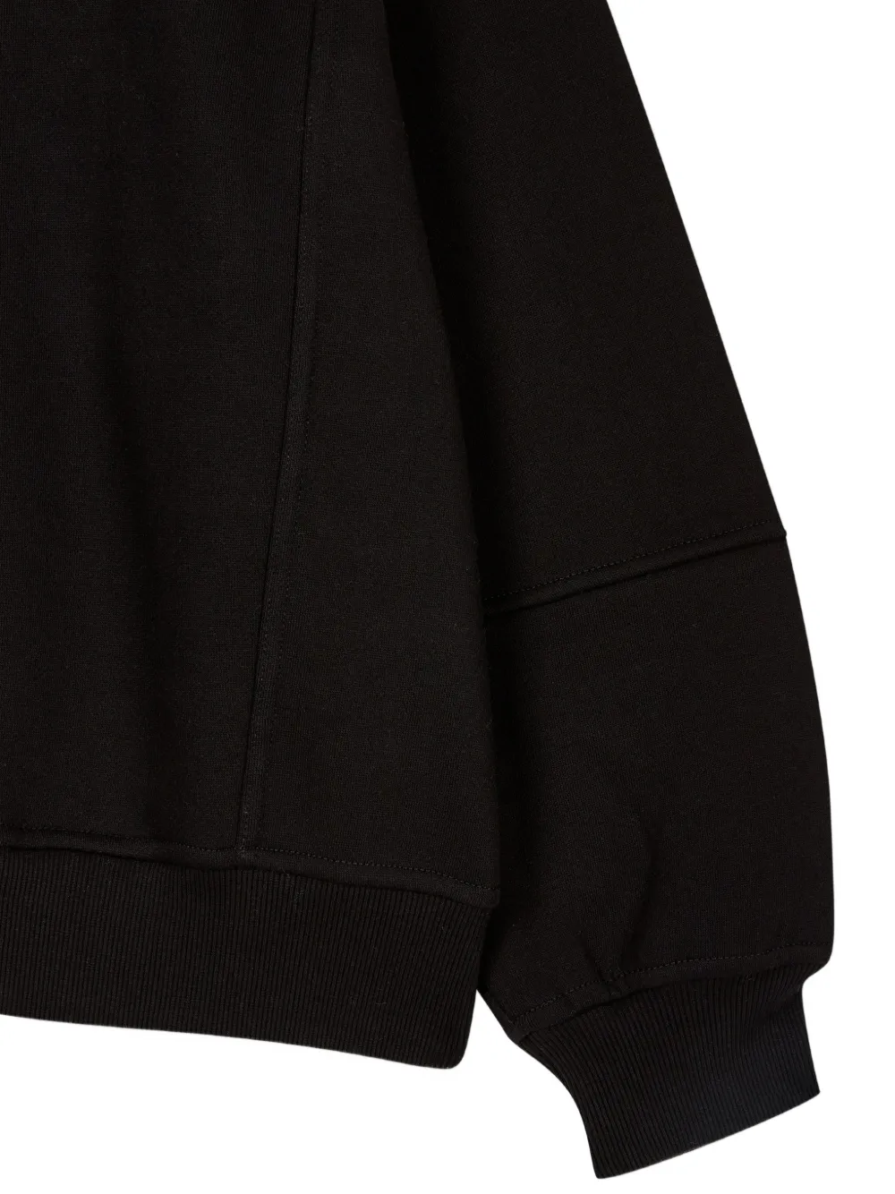 TOMBOY quilted raglan-sleeve sweatshirt Zwart