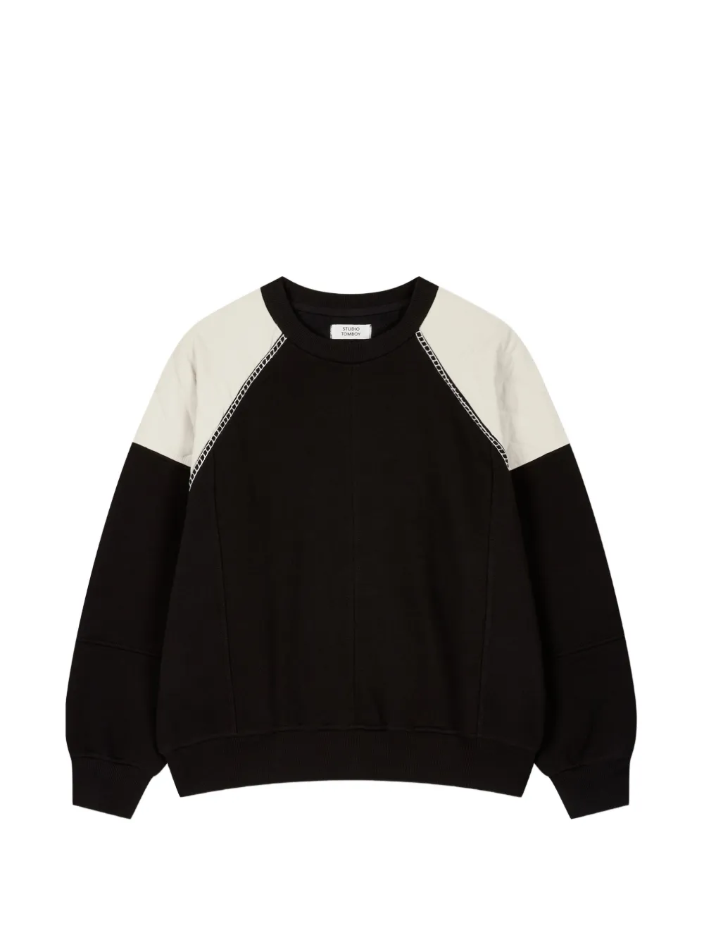 TOMBOY quilted raglan-sleeve sweatshirt - Schwarz