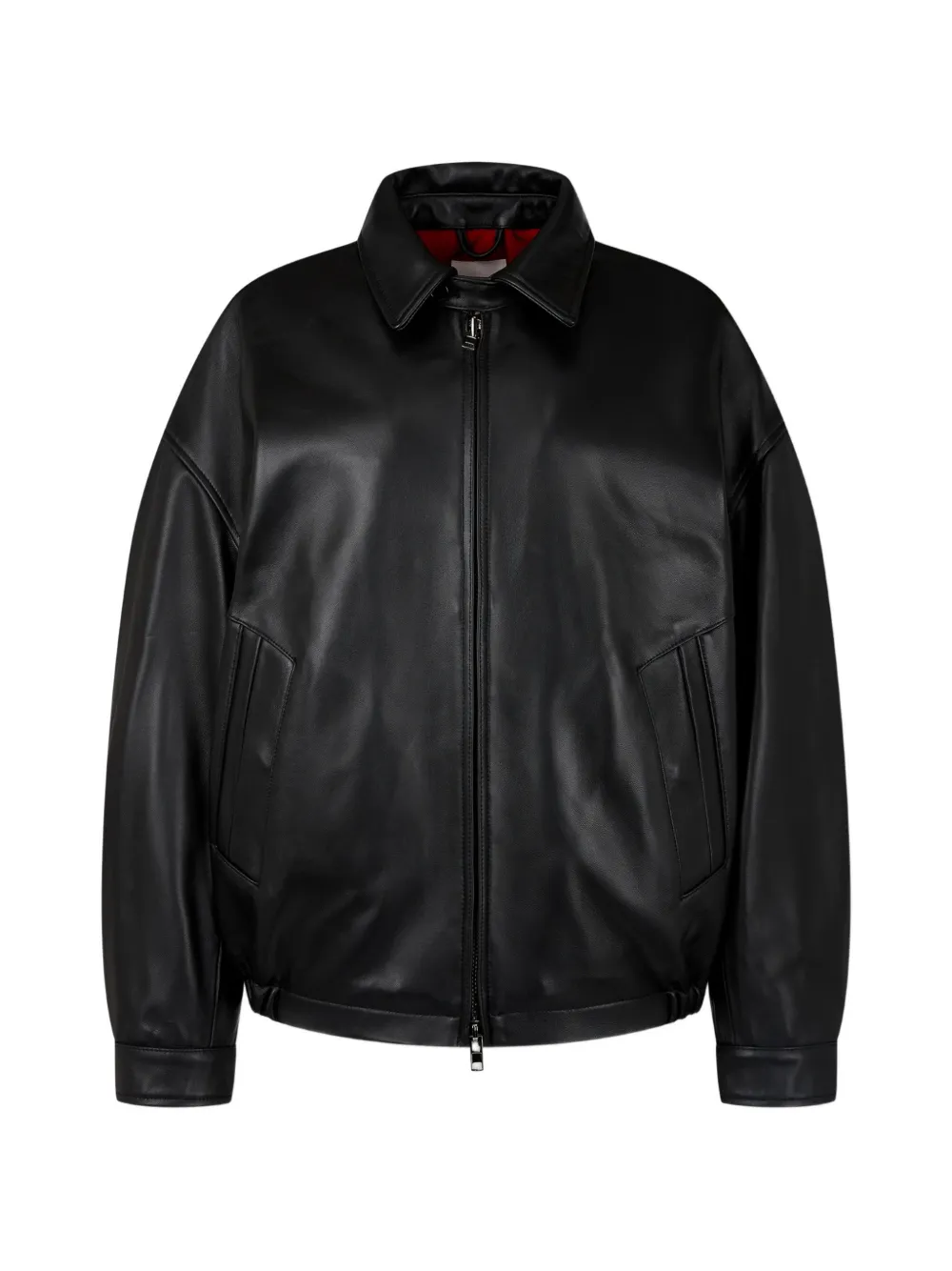 TOMBOY zip-up leather jacket - Schwarz