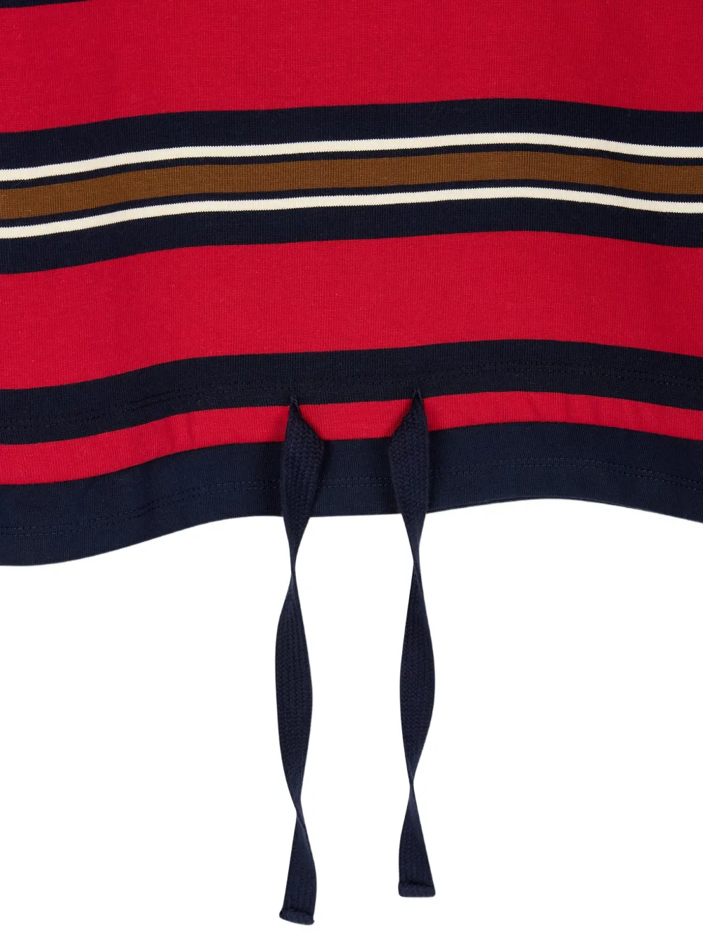 TOMBOY adjustable-hem striped sweatshirt Rood