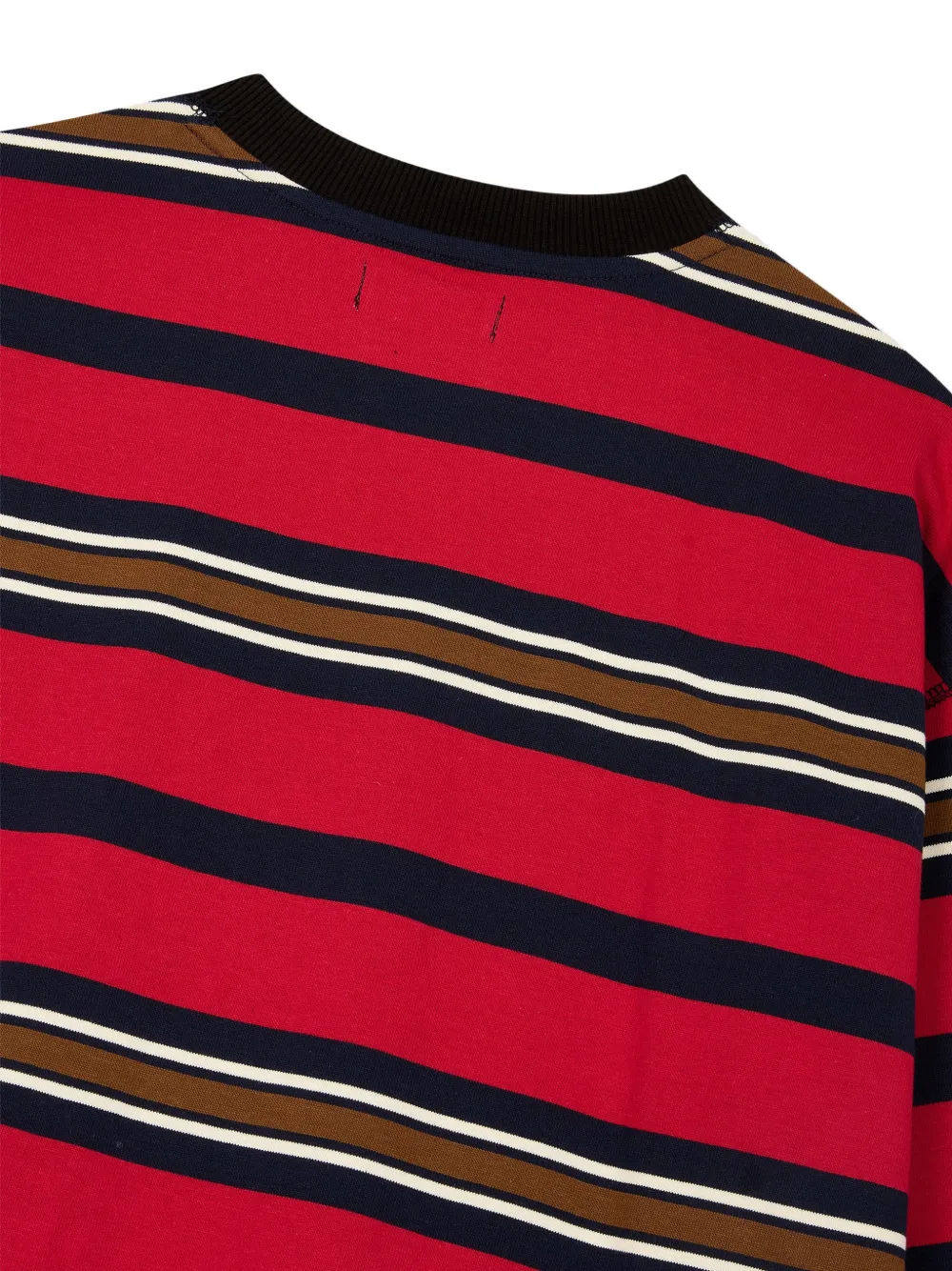 TOMBOY adjustable-hem striped sweatshirt Rood