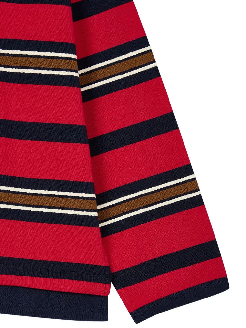 TOMBOY adjustable-hem striped sweatshirt Rood