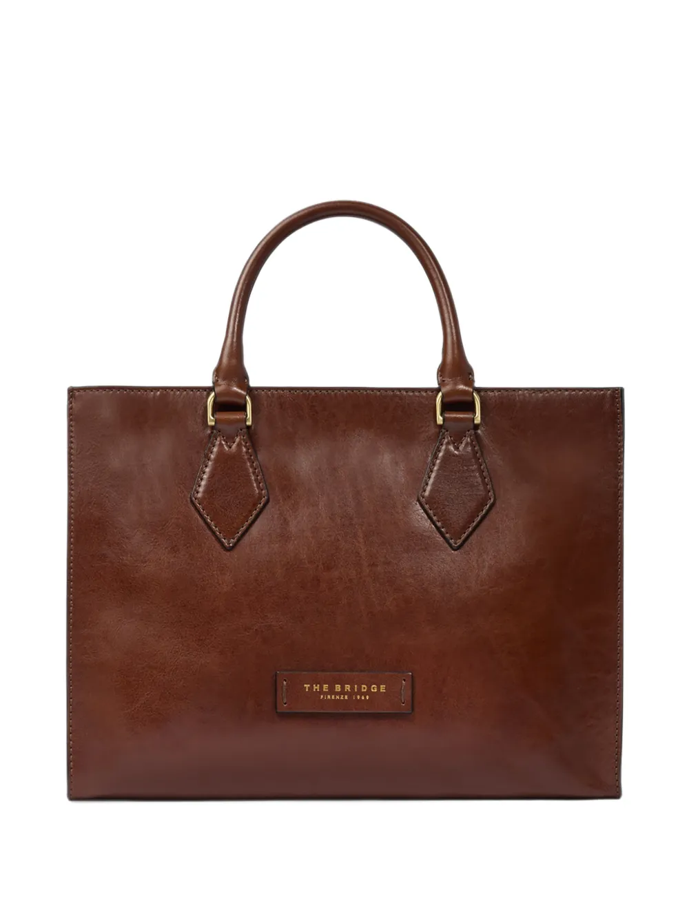 The Bridge Leather Tote Bag In Brown