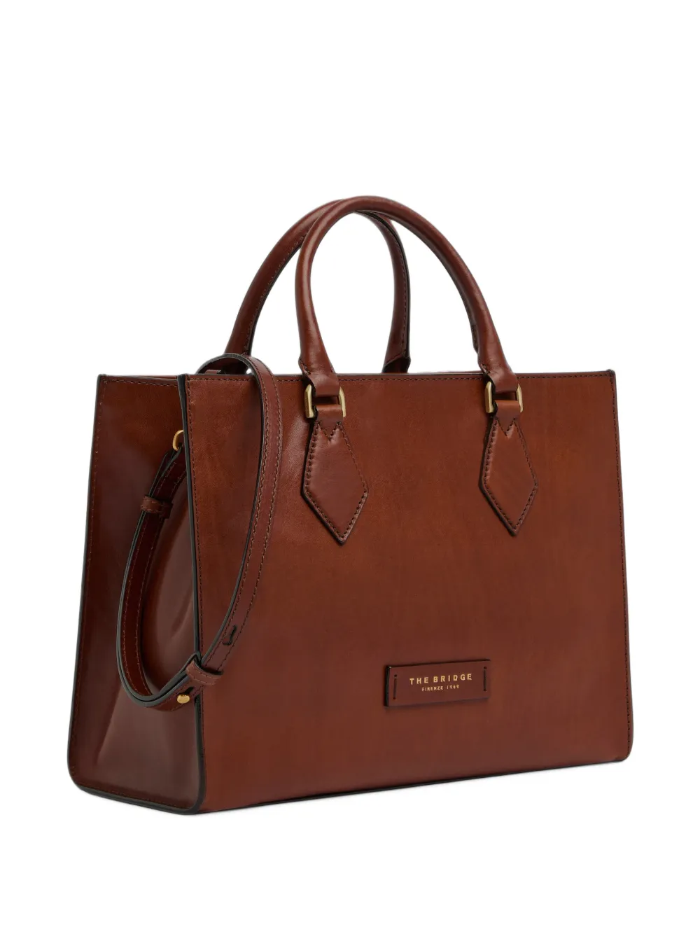 The Bridge Leren shopper Bruin