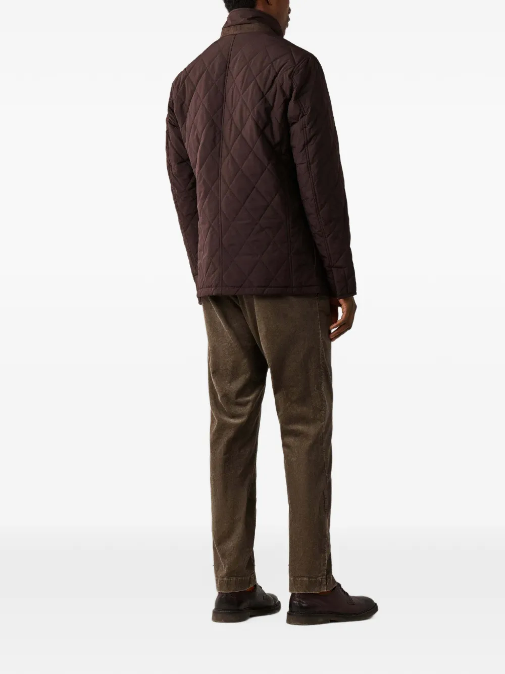 Hackett London Paddock diamond-quilted jacket Bruin