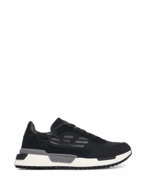 Ea7 Emporio Armani logo-patch panelled sneakers