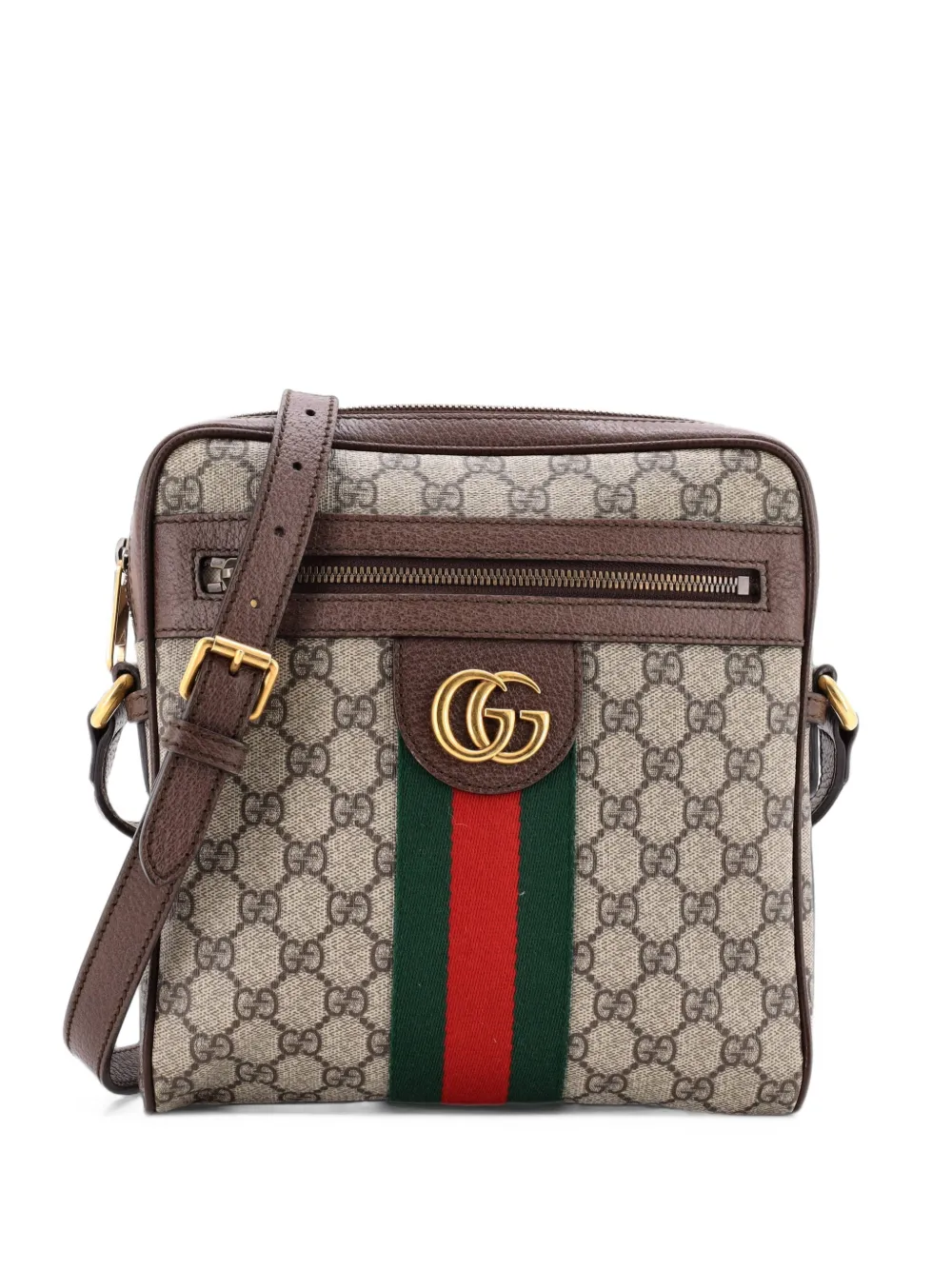 Gucci Pre-Owned Ophidia Messenger Bag GG Coated Canvas Small crossbody bag - Braun