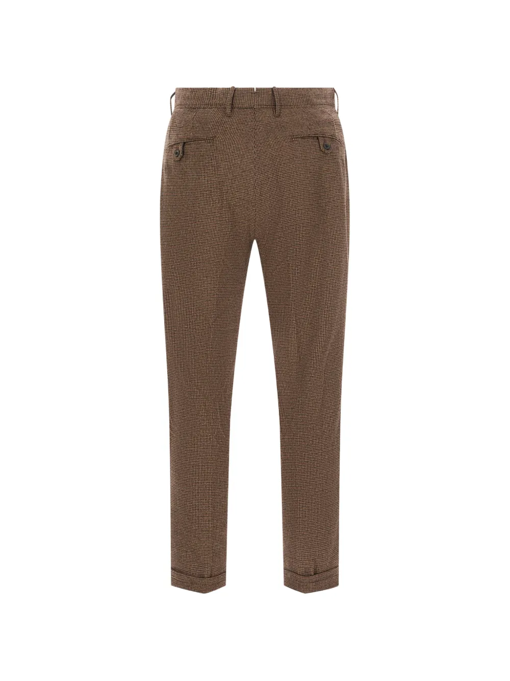 Incotex houndstooth tapered trousers Bruin