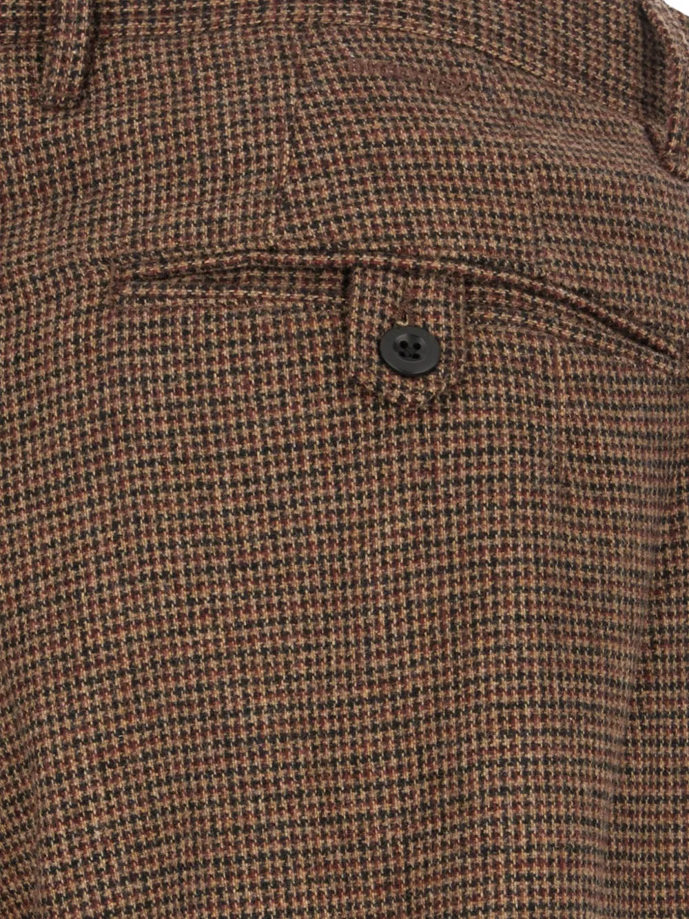 Incotex houndstooth tapered trousers Bruin