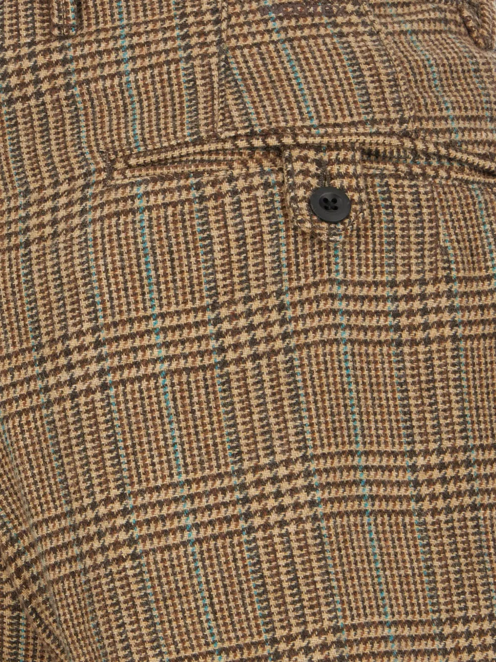 Incotex Prince of Wales check pleated trousers Bruin