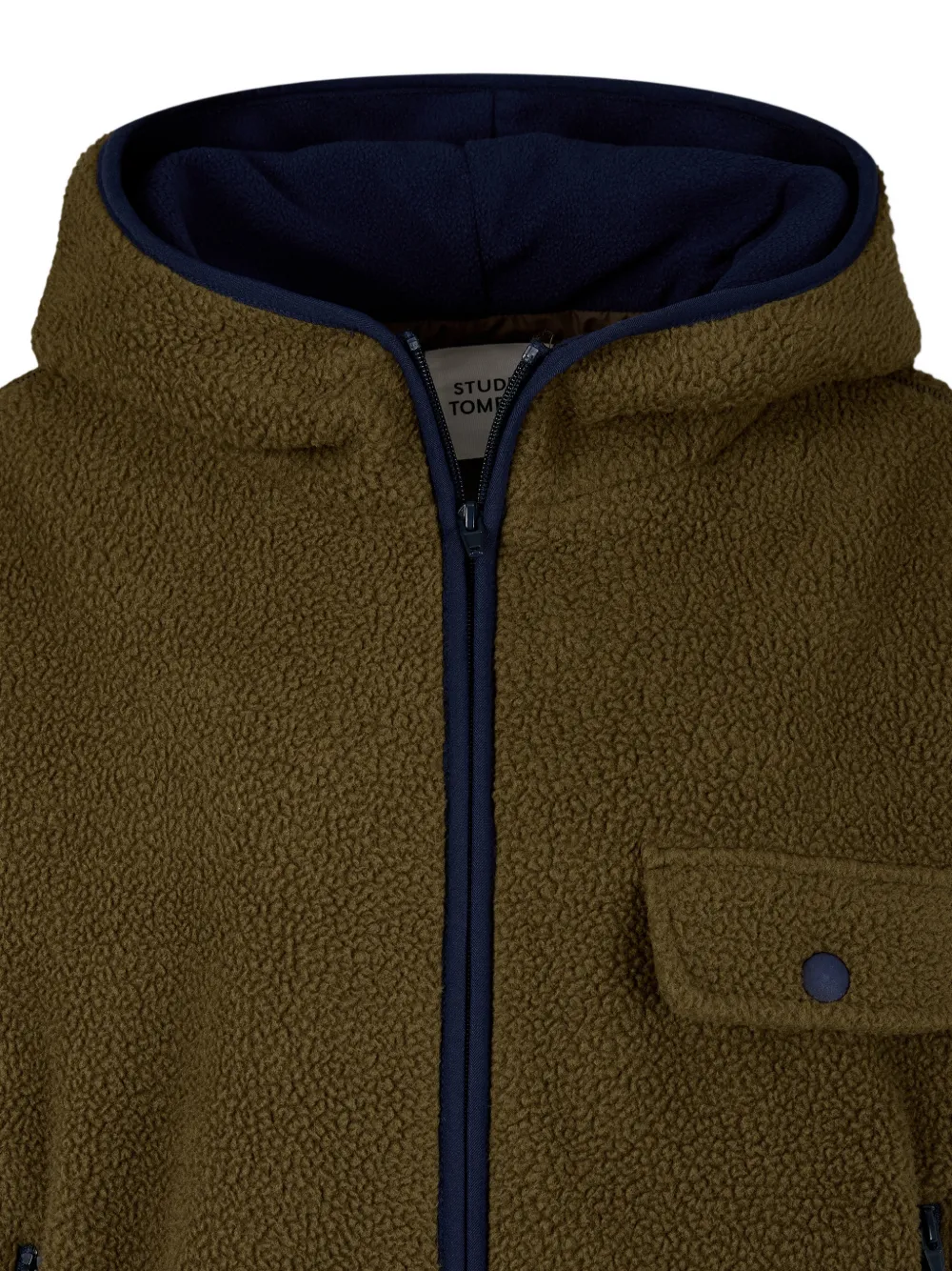 TOMBOY hooded shearling-effect jacket Groen