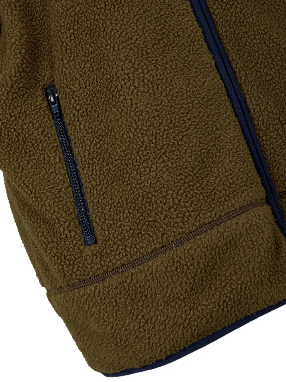 TOMBOY hooded shearling-effect jacket Groen