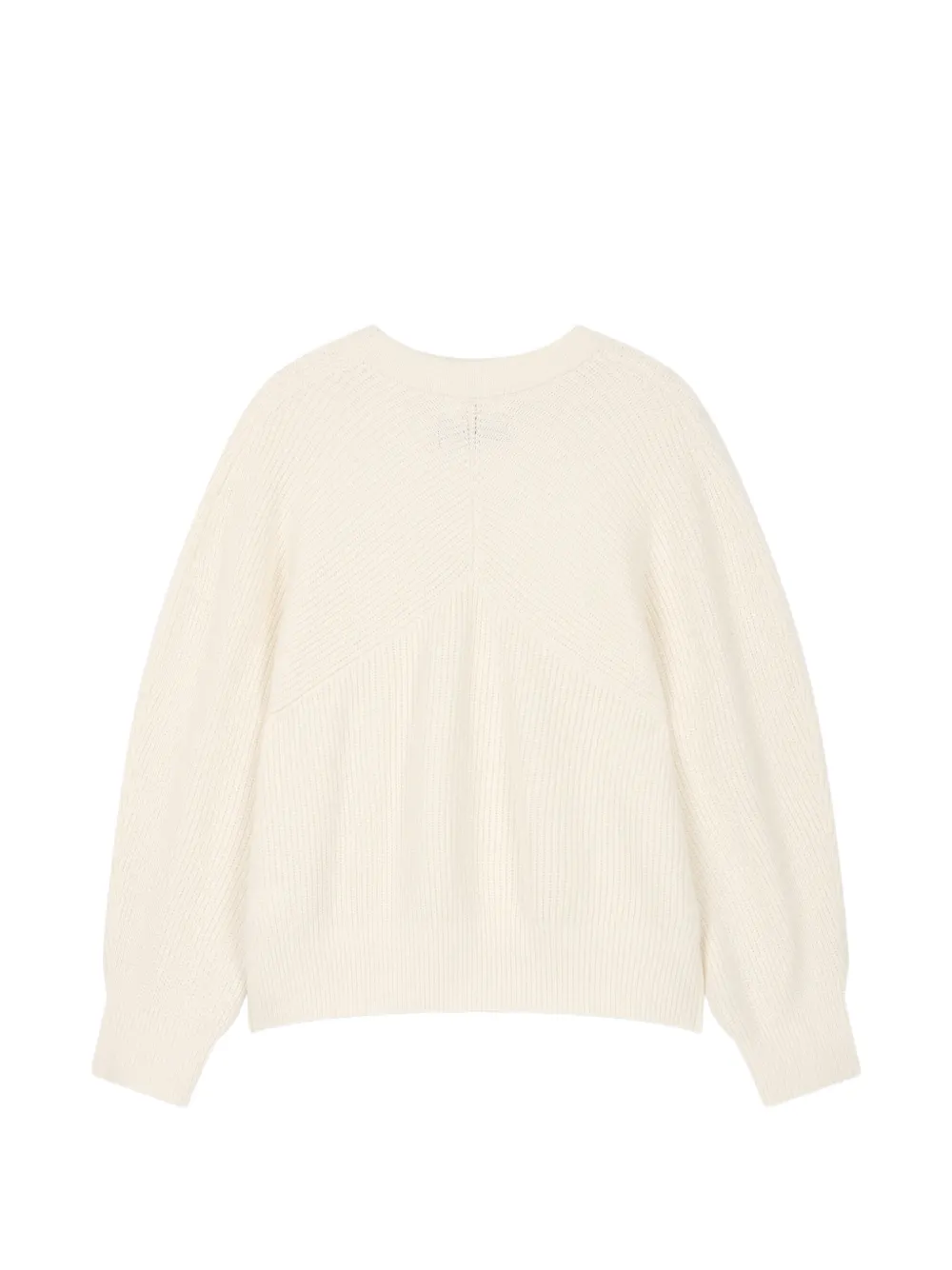 TOMBOY ribbed-knit cropped sweater Beige