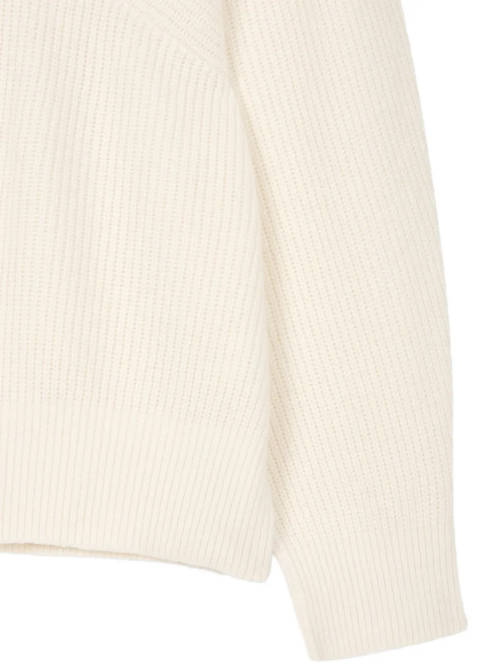 TOMBOY ribbed-knit cropped sweater Beige