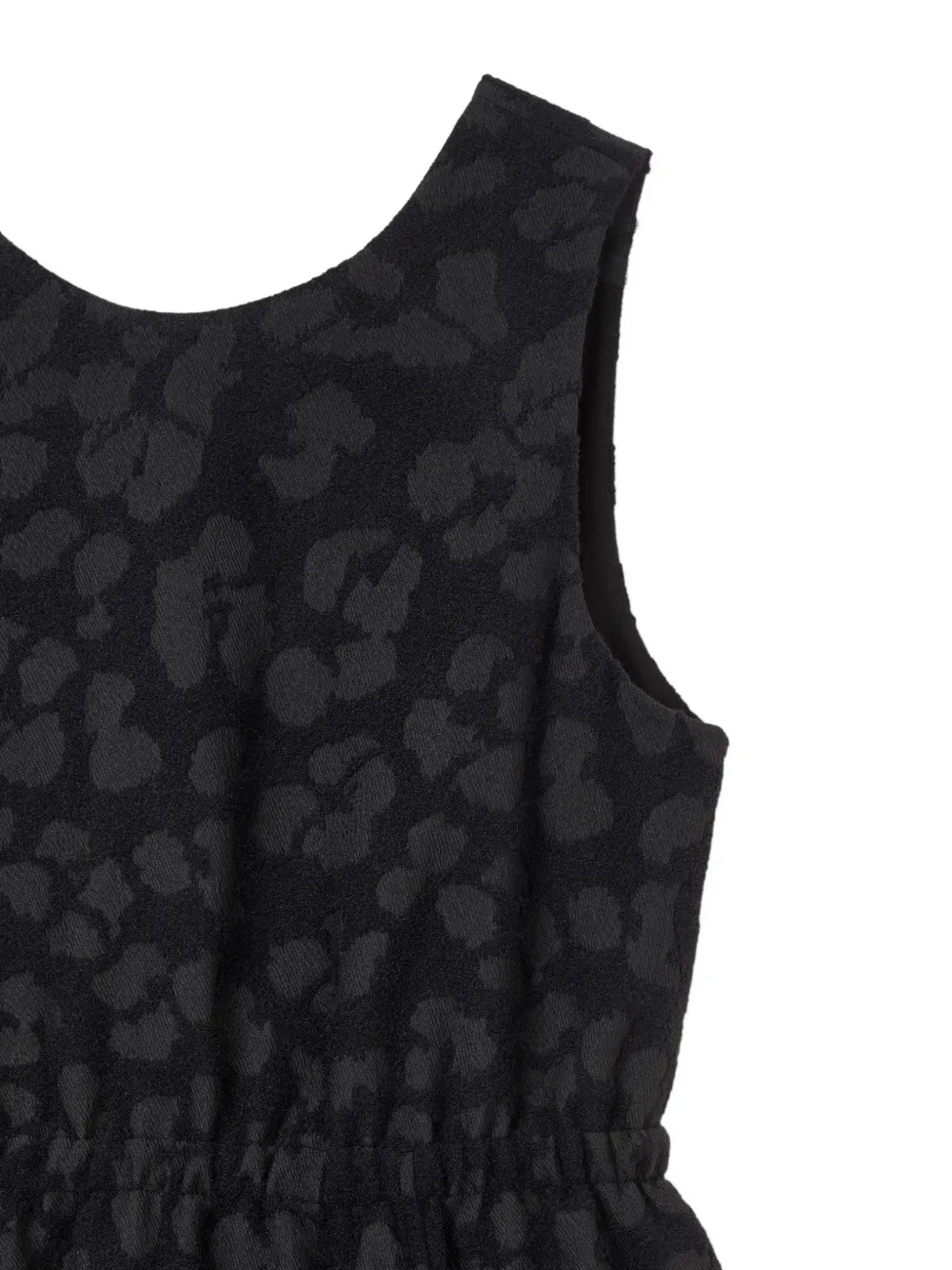 TOMBOY patterned-jacquard sleeveless midi dress Zwart
