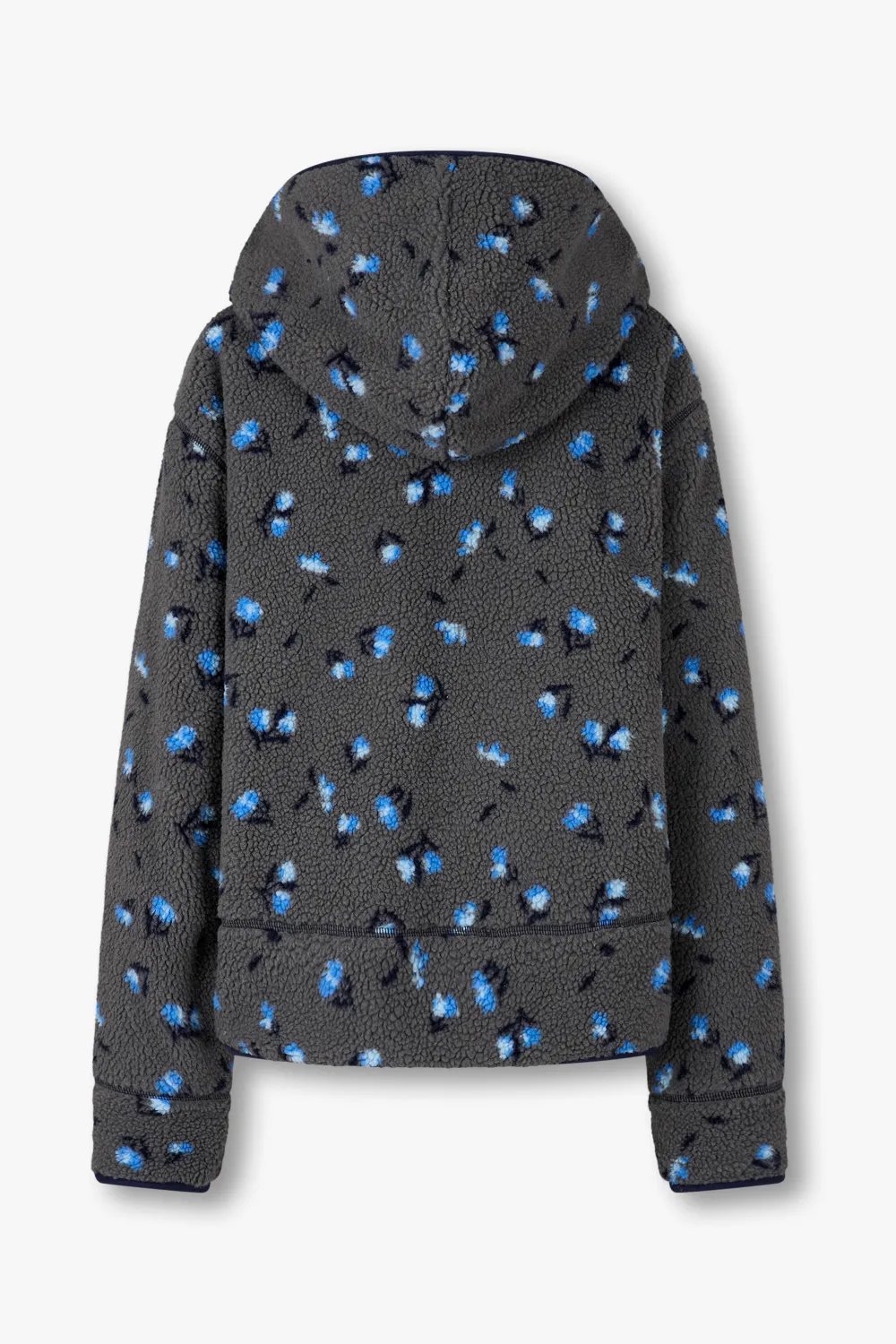 TOMBOY floral-print hooded jacket Grijs