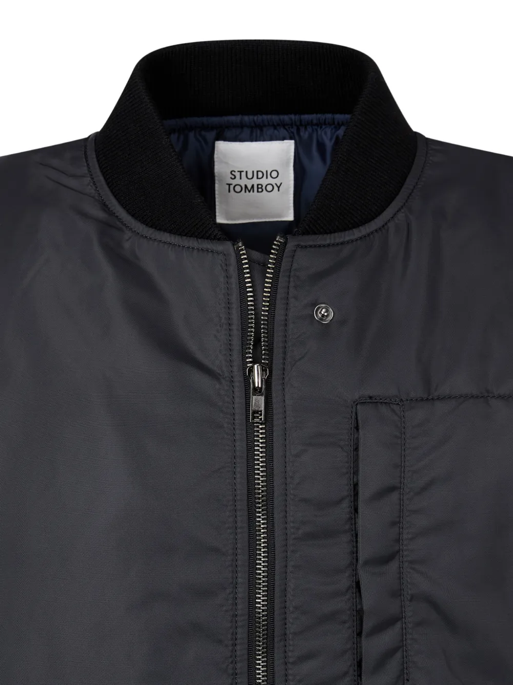 TOMBOY ribbed-trim padded gilet Grijs