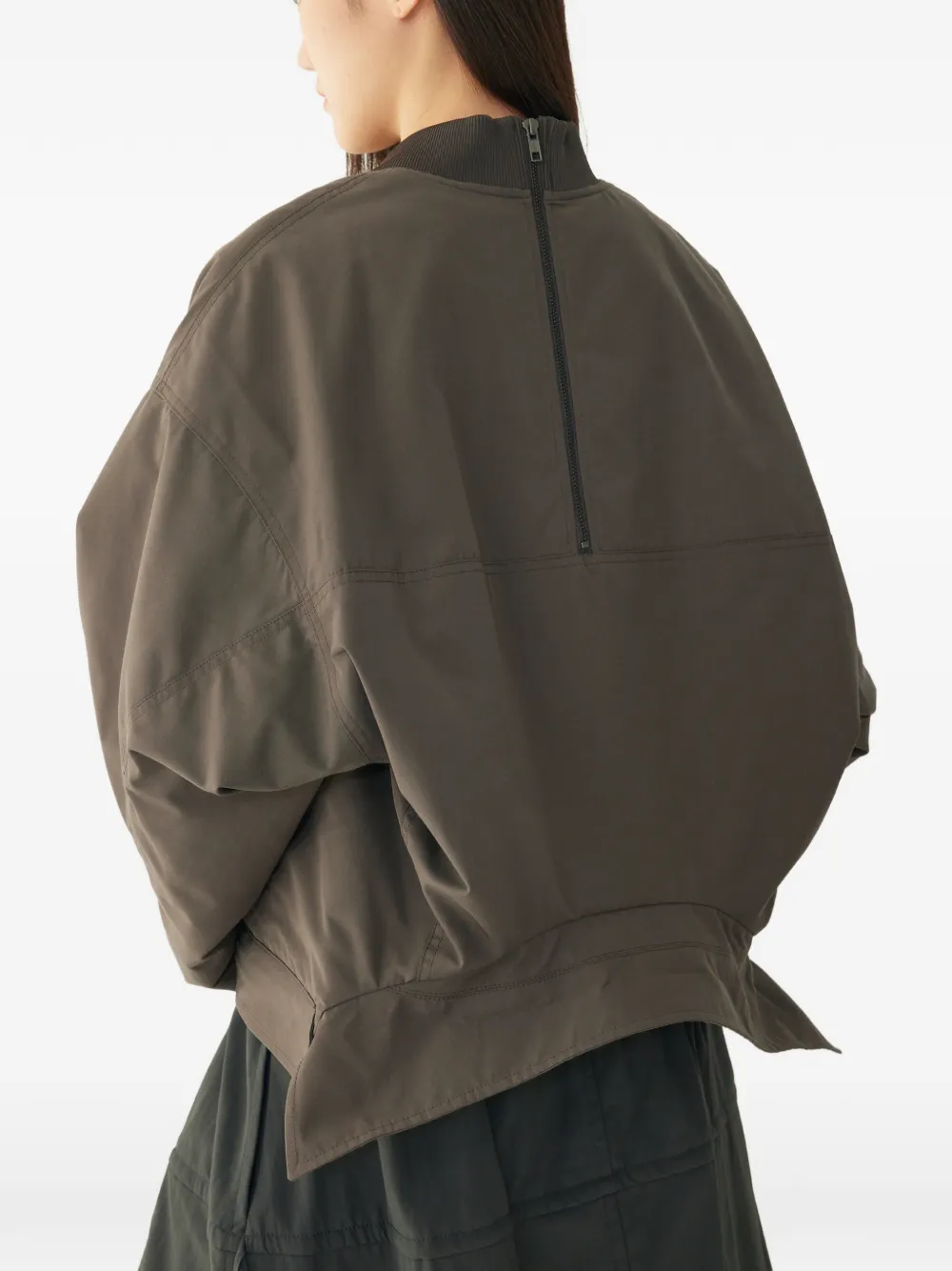 TOMBOY zip-up bomber jacket Grijs