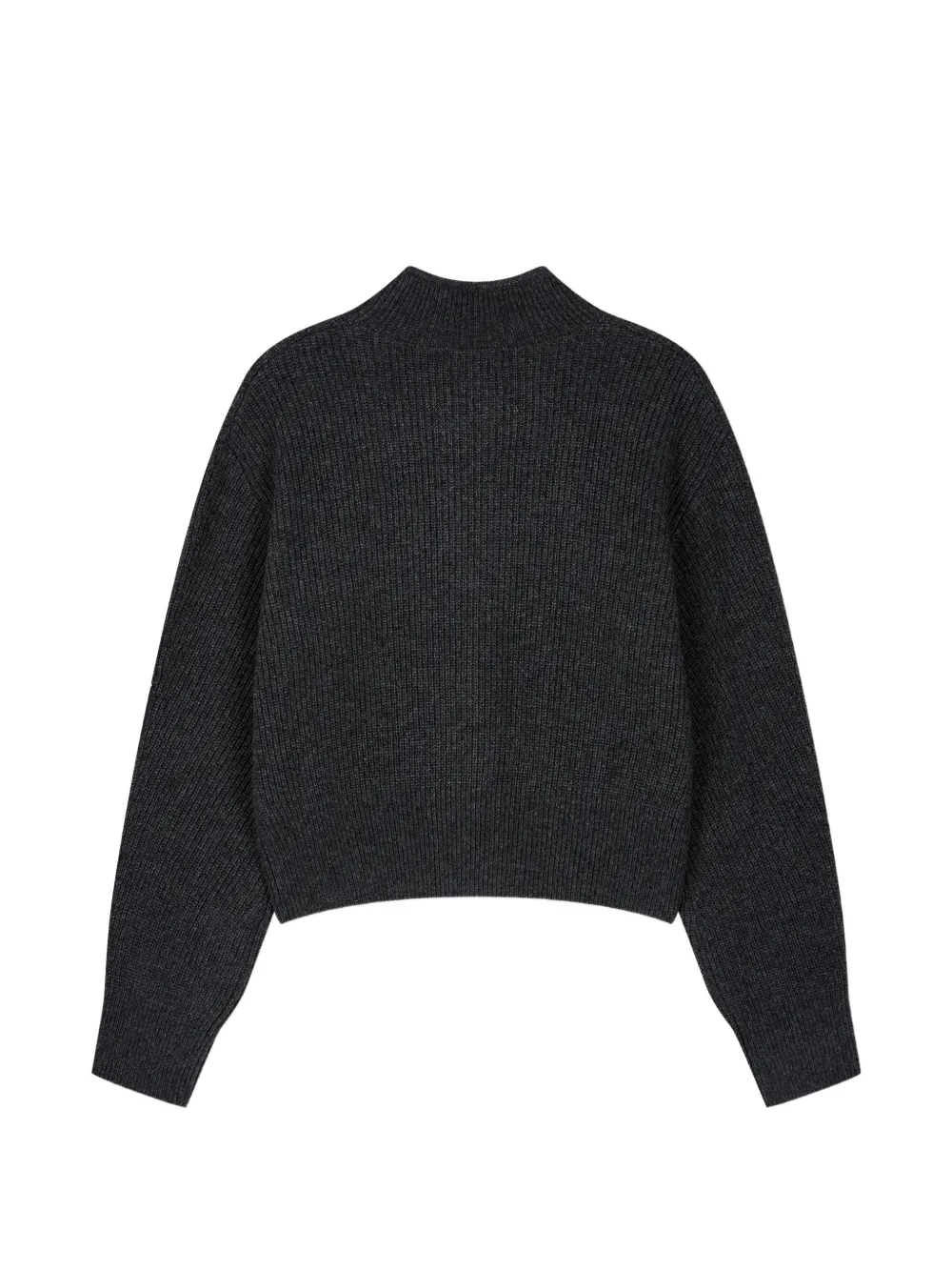 TOMBOY ribbed-knit zip-up cardigan Grijs