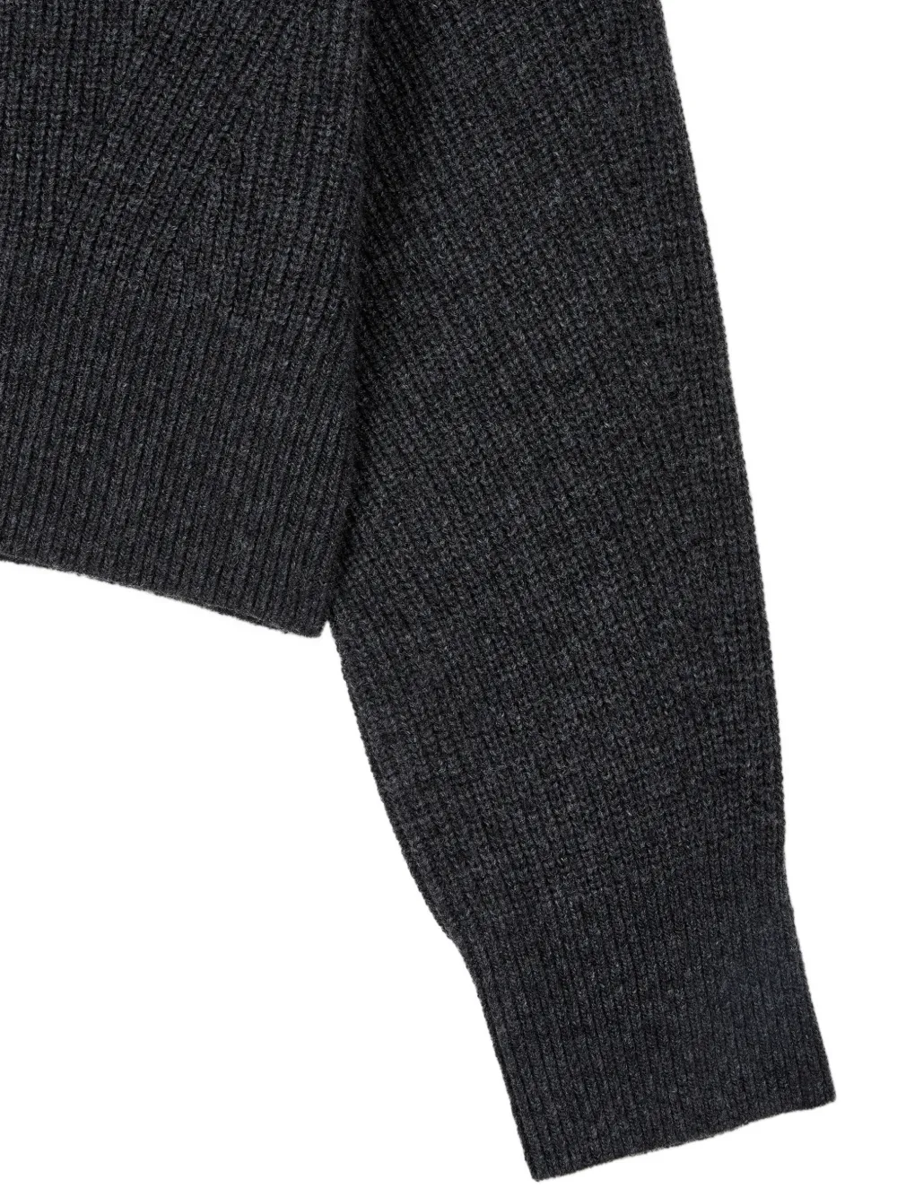 TOMBOY ribbed-knit zip-up cardigan Grijs
