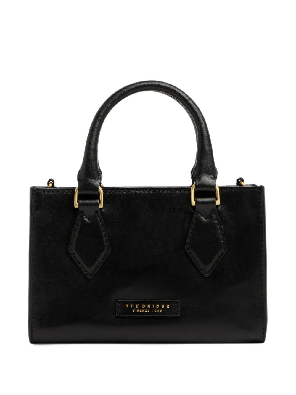 The Bridge Leather Tote Bag In Black