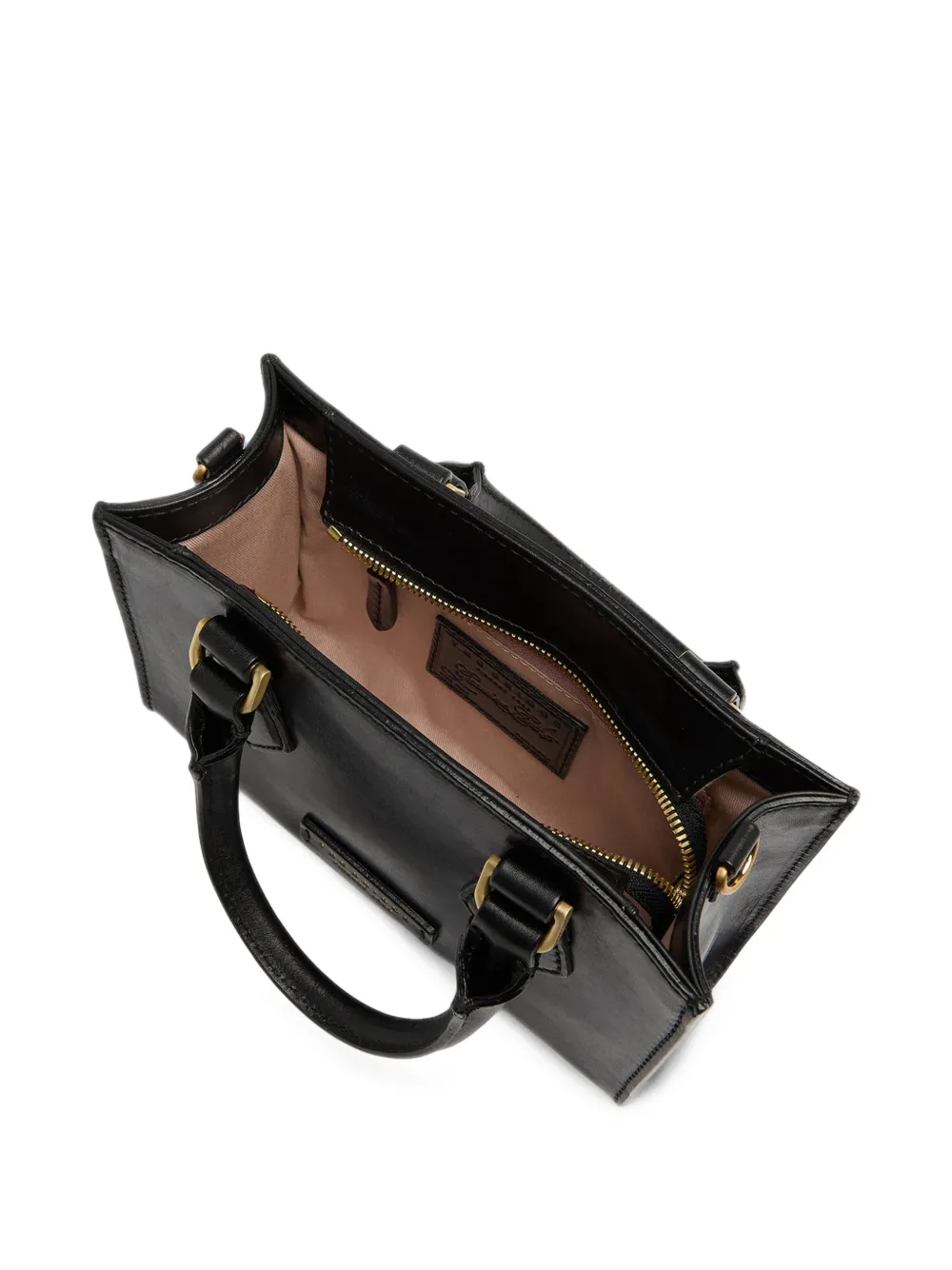 The Bridge Leren shopper Zwart