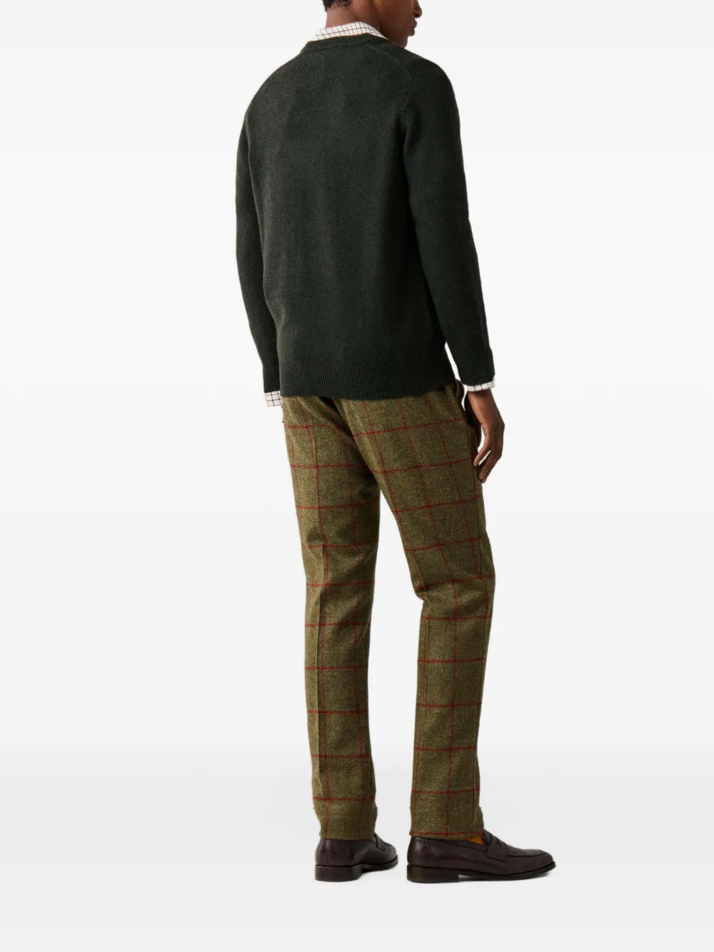 Hackett London V-neck lambswool sweater Groen