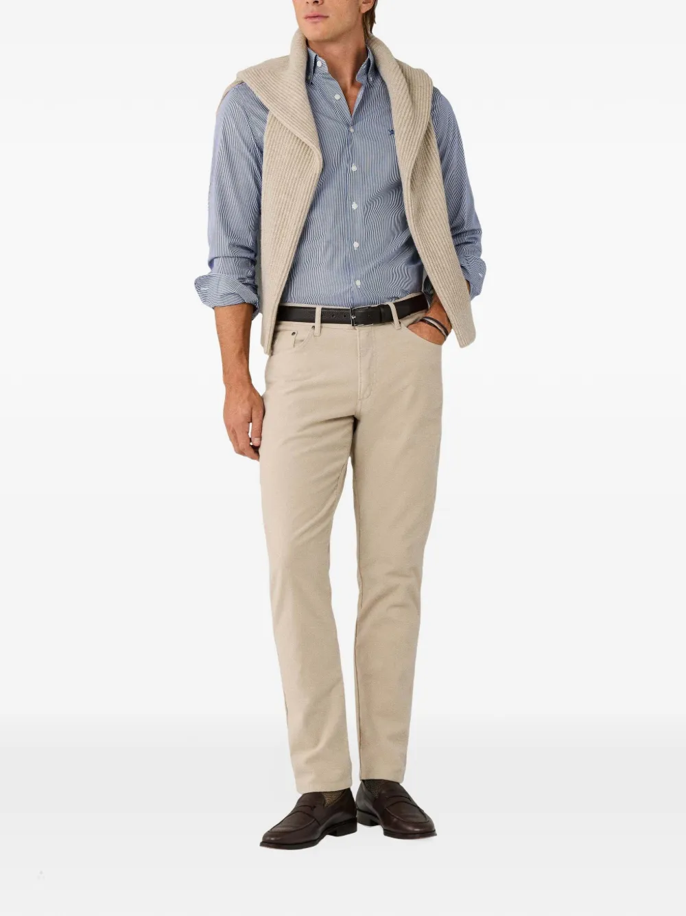 Hackett London Trinity moleskin trousers Beige