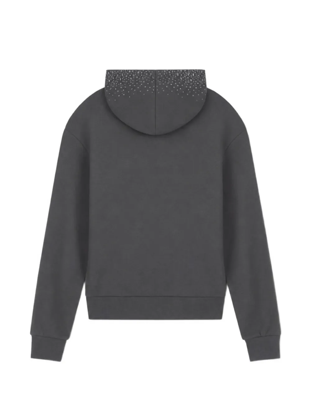 Ea7 Emporio Armani Precious crystal-embellished zip-up hoodie Grijs
