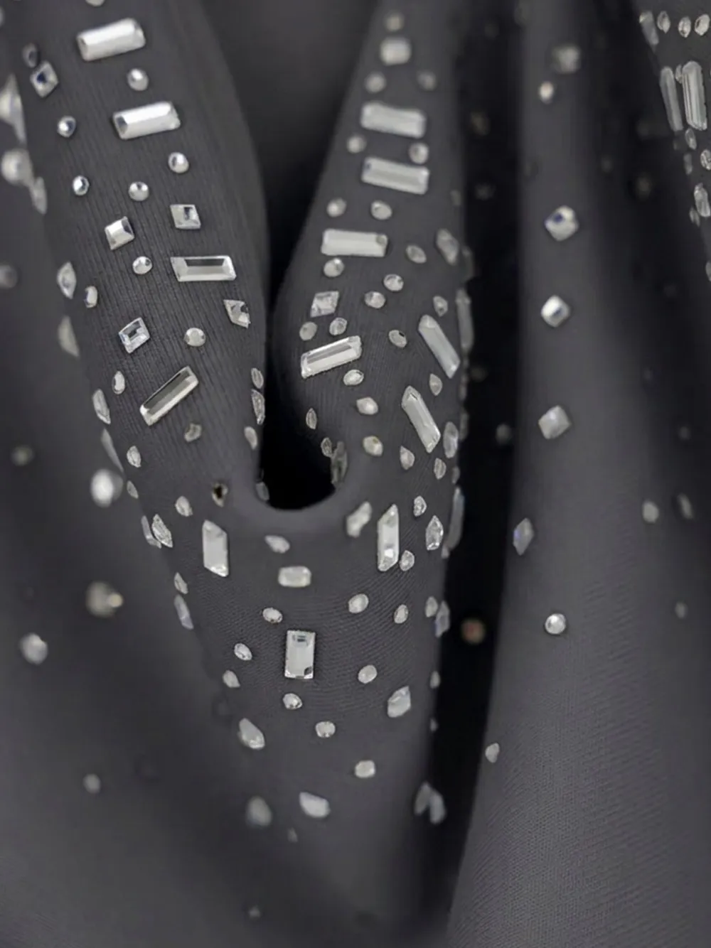 Ea7 Emporio Armani Precious crystal-embellished zip-up hoodie Grijs