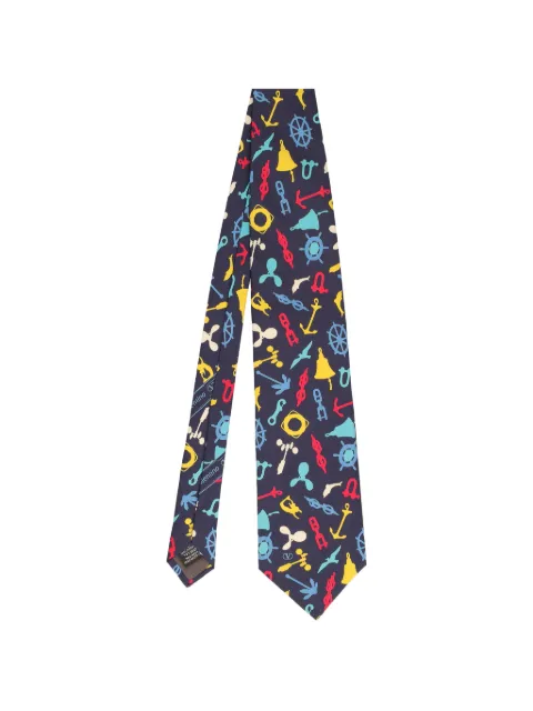 Valentino Garavani Pre-Owned nautical-print silk tie