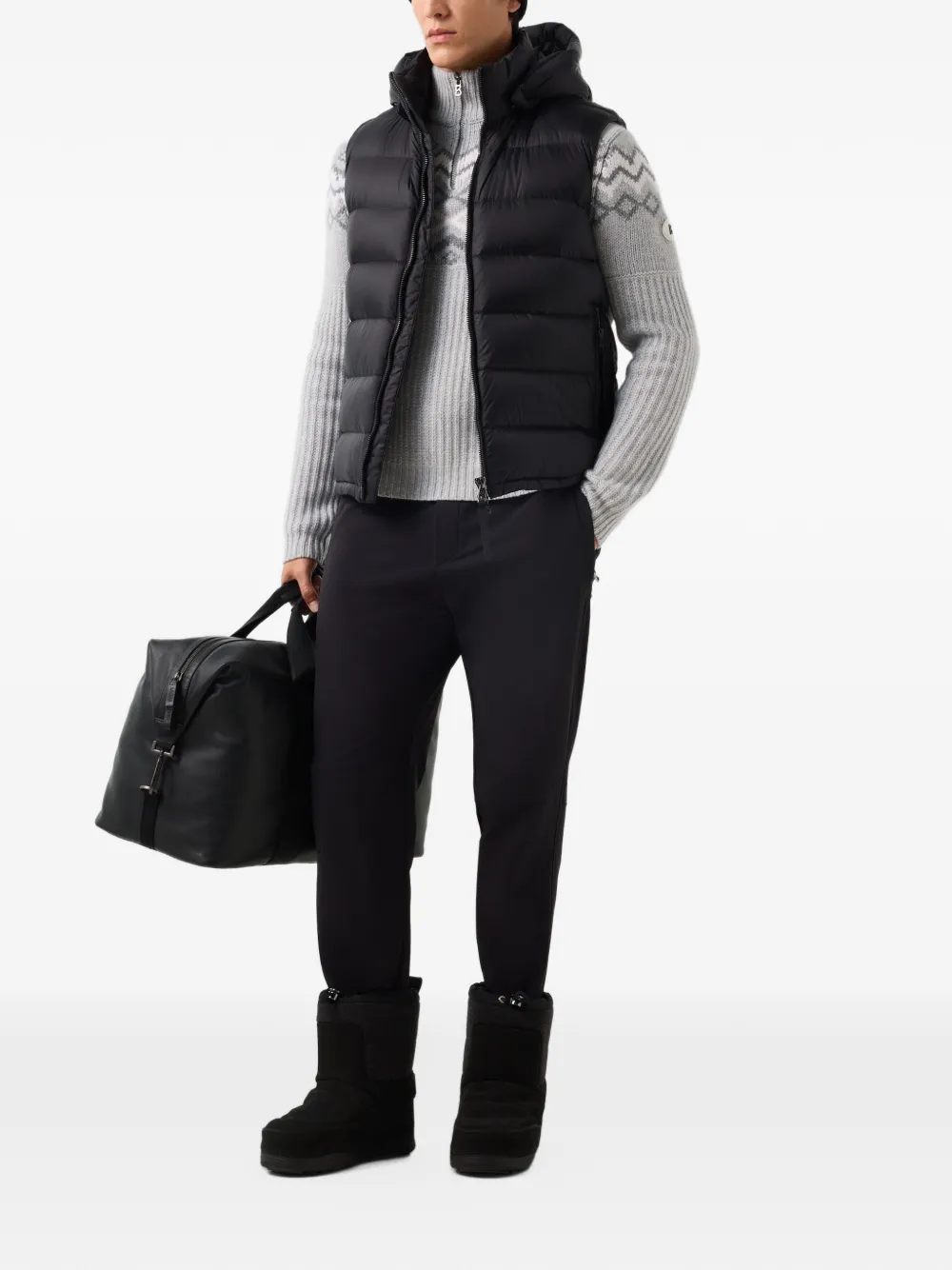 BOGNER Holger quilted gilet Zwart